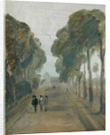 Avenue of Trees with Figures, previously attributed to J.M.W. Turner and also attributed to Peter de Wint, 1805-10 by English School