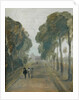 Avenue of Trees with Figures, previously attributed to J.M.W. Turner and also attributed to Peter de Wint, 1805-10 by English School