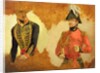Studies of Royal Horse Artillery Uniform, and of an A.D.C. to the Commander in Chief: a study for 'The Battle of Waterloo' , 1815 by George Jones