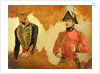 Studies of Royal Horse Artillery Uniform, and of an A.D.C. to the Commander in Chief: a study for 'The Battle of Waterloo' , 1815 by George Jones