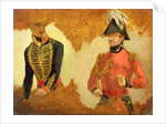 Studies of Royal Horse Artillery Uniform, and of an A.D.C. to the Commander in Chief: a study for 'The Battle of Waterloo' , 1815 by George Jones