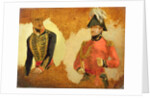 Studies of Royal Horse Artillery Uniform, and of an A.D.C. to the Commander in Chief: a study for 'The Battle of Waterloo' , 1815 by George Jones