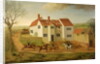 John Sidey and his Hounds at a Farmhouse near Hadleigh, Suffolk by James I Dunthorne