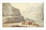 Rocky scene on the North Coast, Cornwall by Thomas Rowlandson