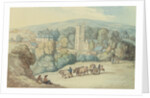 The Church and Village of St. Cue, Cornwall, c.1812 by Thomas Rowlandson