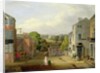 Street Scene in Chorley, Lancashire, with a View of Chorley Hall, c.1790-1817 by John Bird