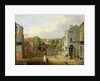 Street Scene in Chorley, Lancashire, with a View of Chorley Hall, c.1790-1817 by John Bird