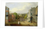 Street Scene in Chorley, Lancashire, with a View of Chorley Hall, c.1790-1817 by John Bird