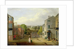 Street Scene in Chorley, Lancashire, with a View of Chorley Hall, c.1790-1817 by John Bird