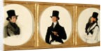 Studies for the Portraits of Lord Eglinton, Lord Douglas and Lord Stradbroke in 'The Waterloo Cup Coursing Meeting', 1840 by Richard Ansdell