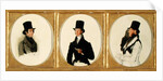 Studies for the Portraits of Lord Eglinton, Lord Douglas and Lord Stradbroke in 'The Waterloo Cup Coursing Meeting', 1840 by Richard Ansdell
