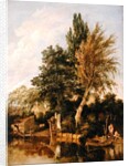 A River Scene with Boys Bathing, c.1817 by John Crome