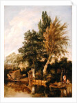 A River Scene with Boys Bathing, c.1817 by John Crome