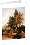 A River Scene with Boys Bathing, c.1817 by John Crome