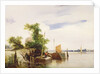 Barges on a River, c.1825-26 by Richard Parkes Bonington
