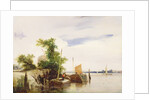 Barges on a River, c.1825-26 by Richard Parkes Bonington