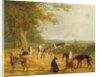 Nine Greyhounds in a Landscape by Jacques-Laurent Agasse