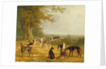 Nine Greyhounds in a Landscape by Jacques-Laurent Agasse