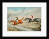 Steeplechasing: Three Riders Taking a Brook by Henry Thomas Alken