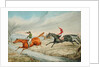 Steeplechasing: Three Riders Taking a Brook by Henry Thomas Alken