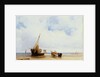 Beached Vessels and a Wagon near Trouville, c.1825 by Richard Parkes Bonington