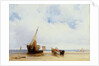 Beached Vessels and a Wagon near Trouville, c.1825 by Richard Parkes Bonington