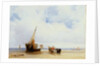 Beached Vessels and a Wagon near Trouville, c.1825 by Richard Parkes Bonington