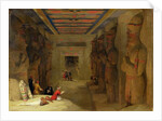 The Hypostyle Hall of the Great Temple at Abu Simbel, Egypt, 1849 by David Roberts