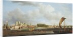 Westminster from Lambeth, with the ceremonial barge of the Ironmongers' Company, c.1745 by Samuel Scott