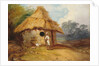 View in Southern India, with a Warrior Outside his Hut, c.1815 by George Chinnery