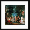 Scene in a Park, with figures from the Commedia dell'Arte, c.1735 by Marcellus the Younger Laroon
