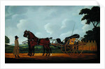 A Gentleman with his Pair of Bays Harnessed to a Curricle by John Cordrey