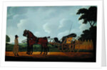 A Gentleman with his Pair of Bays Harnessed to a Curricle by John Cordrey