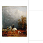A Traveller and a Shepherd in a Landscape by Edmund Bristow