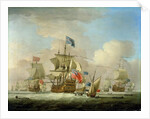 British Men-of-War and a Sloop, c.1720-30 by Peter Monamy