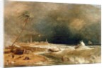Madras, or Fort St. George, in the Bay of Bengal - A Squall Passing Off, 1833 by William Daniell