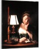 Woman Reading by a Paper-bell Shade, 1766 by Henry Robert Morland