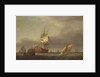 A Seascape with Men-of-War and Small Craft by Francis Holman