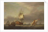 A Seascape with Men-of-War and Small Craft by Francis Holman