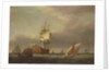 A Seascape with Men-of-War and Small Craft by Francis Holman