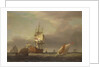 A Seascape with Men-of-War and Small Craft by Francis Holman