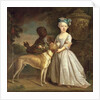 A Young Girl with a Dog and a Page, 1720-30 by Bartholomew Dandridge