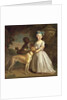 A Young Girl with a Dog and a Page, 1720-30 by Bartholomew Dandridge