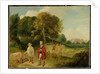 J. M. W. Turner and Walter Ramsden Fawkes at Farnley Hall, c.1820-24 by John Robert Wildman