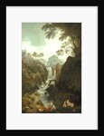 A Waterfall with Bathers, c.1800-17 by Julius Caesar Ibbetson