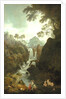 A Waterfall with Bathers, c.1800-17 by Julius Caesar Ibbetson