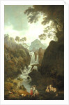 A Waterfall with Bathers, c.1800-17 by Julius Caesar Ibbetson