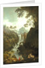 A Waterfall with Bathers, c.1800-17 by Julius Caesar Ibbetson