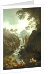 A Waterfall with Bathers, c.1800-17 by Julius Caesar Ibbetson