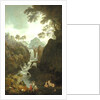 A Waterfall with Bathers, c.1800-17 by Julius Caesar Ibbetson